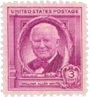 A 1948 US postage stamp of William Allen White.