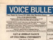 A Dial-A-Song advertisement in the Village Voice, a NYC paper, during the mid-80's