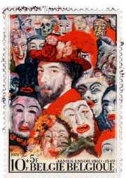 Self-portrait on a Belgian poststamp (From wikipedia)