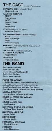 Check out this scan of a page from the People Are Wrong program. Look who plays the Narrator (listed directly above "THE BAND").