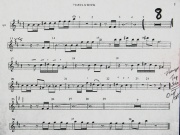 Sheet music used during the song's first live performance