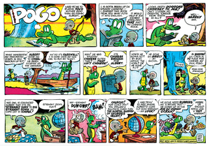 Pogo by Walt Kelly - large full tab page color Sunday comic - May 6, 1956