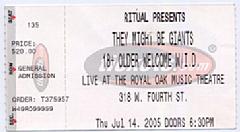 2005-07-14 Ticket Stub.jpg